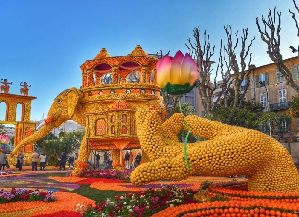 Menton Studio Face Au Jardin Bioves Fetes Des Citrons 3Min De La Mer Leilighet Eksteriør bilde